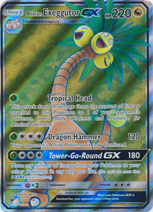 Alolan Exeggutor GX (Full Art) - 107/111 - Ultra Rare