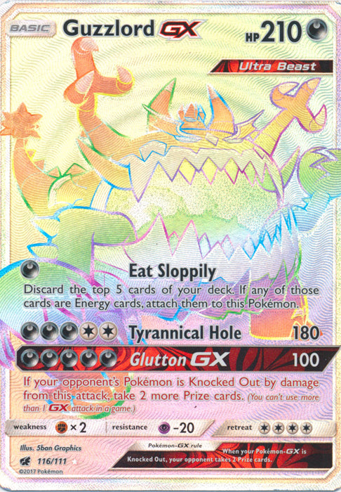 Guzzlord GX (Secret) - 116/111 - Secret Rare