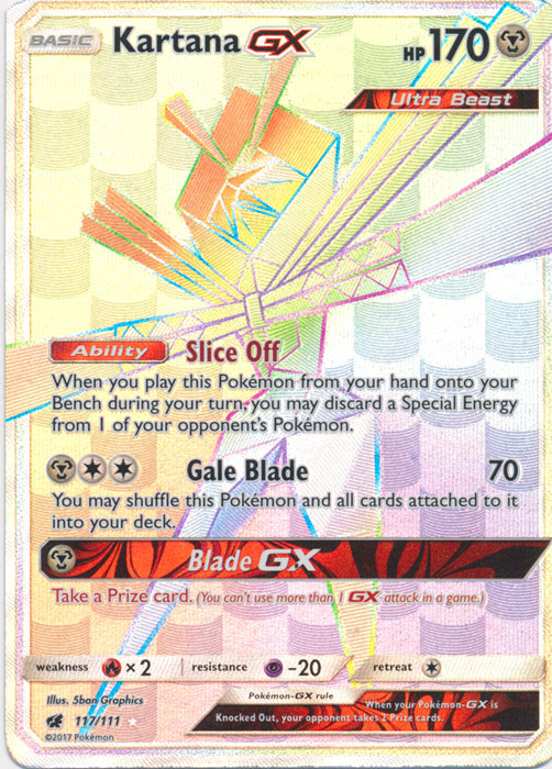 Kartana GX (Secret) - 117/111 - Secret Rare