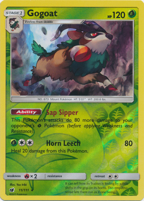 Gogoat - 11/111 - Holo Rare - Reverse Holofoil