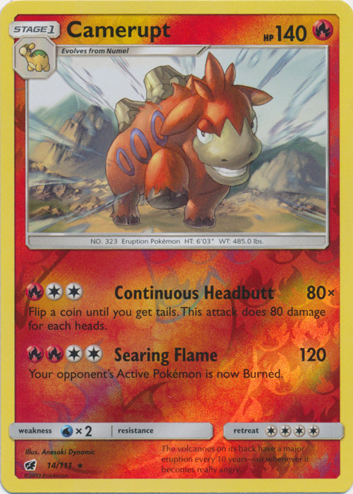 Camerupt - 14/111 - Rare - Reverse Holofoil