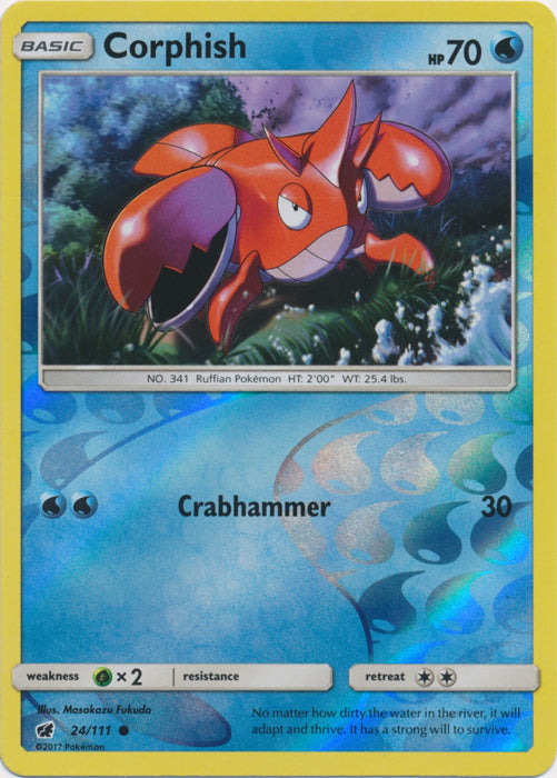 Corphish - 24/111 - Common - Reverse Holofoil