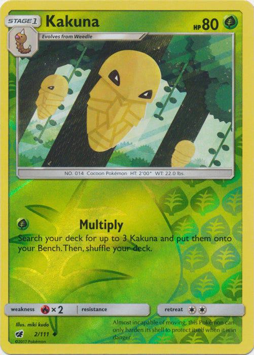 Kakuna - 2/111 - Uncommon - Reverse Holofoil