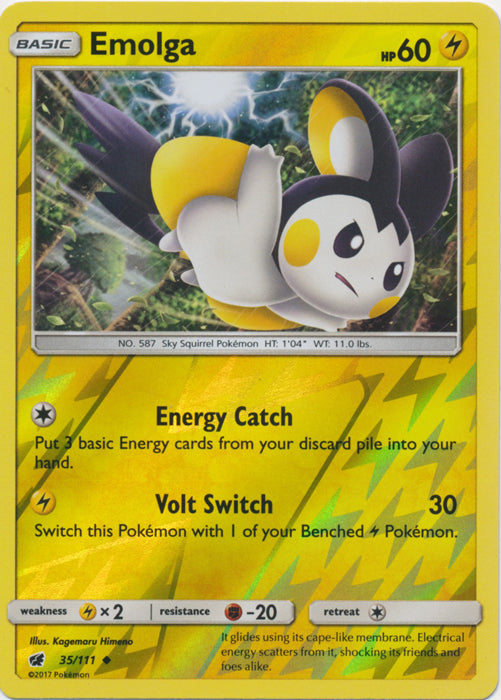 Emolga - 35/111 - Uncommon - Reverse Holofoil