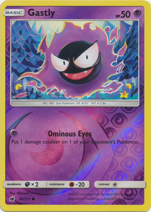 Gastly - 36/111 - Common - Reverse Holofoil