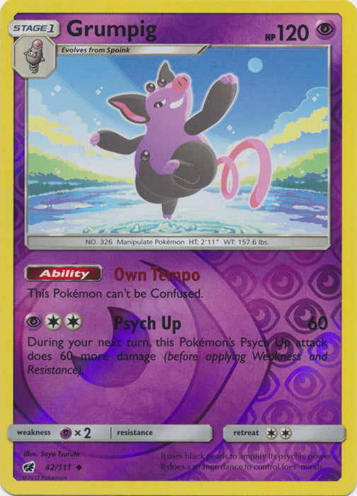 Grumpig - 42/111 - Uncommon - Reverse Holofoil
