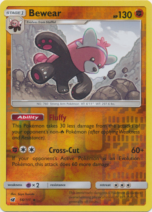 Bewear - 56/111 - Holo Rare - Reverse Holofoil