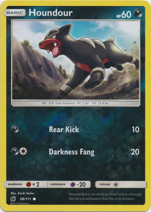 Houndour - 58/111 - Common - Reverse Holofoil