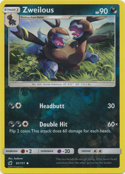 Zweilous - 61/111 - Uncommon - Reverse Holofoil