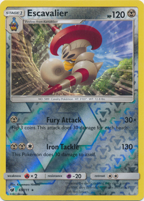 Escavalier - 69/111 - Rare - Reverse Holofoil