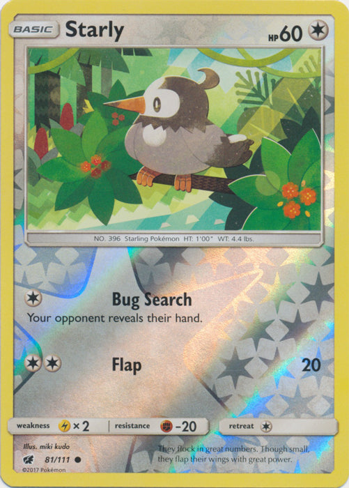 Starly - 81/111 - Common - Reverse Holofoil