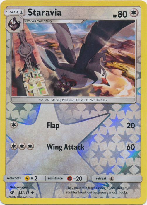 Staravia - 82/111 - Uncommon - Reverse Holofoil