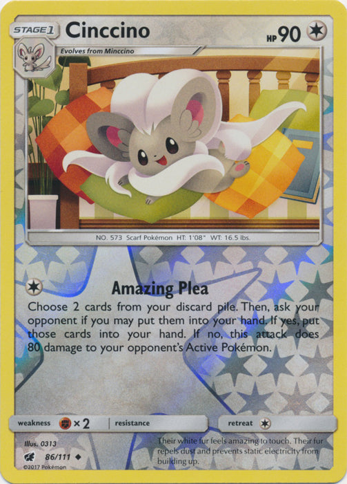 Cinccino - 86/111 - Uncommon - Reverse Holofoil