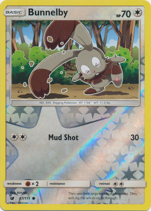 Bunnelby - 87/111 - Common - Reverse Holofoil