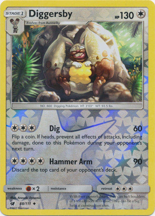 Diggersby - 88/111 - Uncommon - Reverse Holofoil