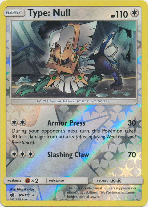 Type: Null - 89/111 - Holo Rare - Reverse Holofoil