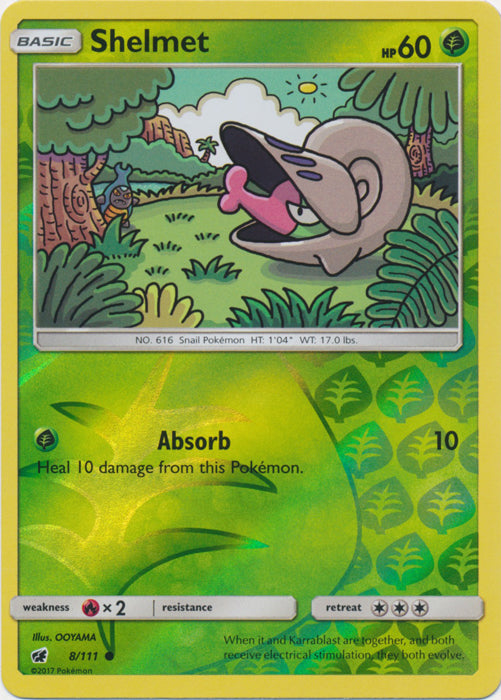 Shelmet - 8/111 - Common - Reverse Holofoil
