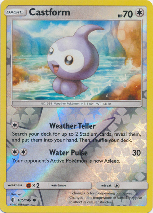 Castform - 105/145 - Common - Reverse Holofoil