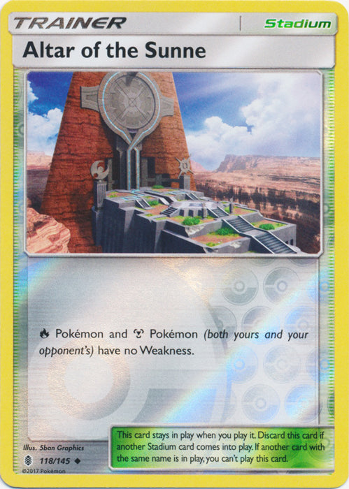 Altar of the Sunne - 118/145 - Uncommon - Reverse Holofoil