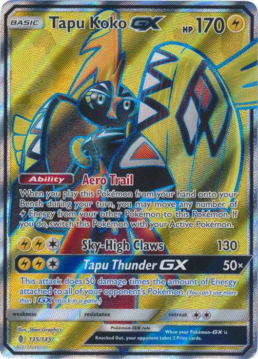 Tapu Koko GX (Full Art) - 135/145 - Ultra Rare