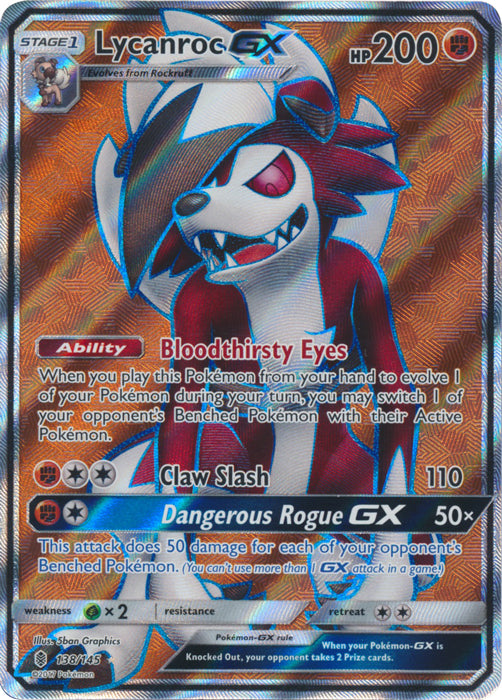 Lycanroc GX (Full Art) - 138/145 - Ultra Rare