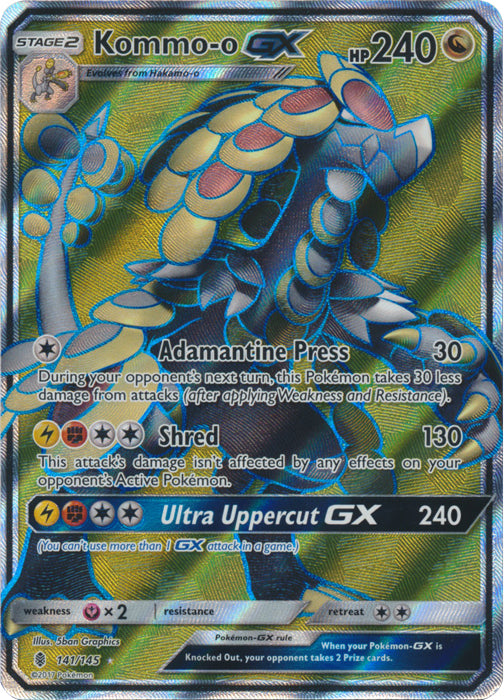 Kommo-o GX (Full Art) - 141/145 - Ultra Rare