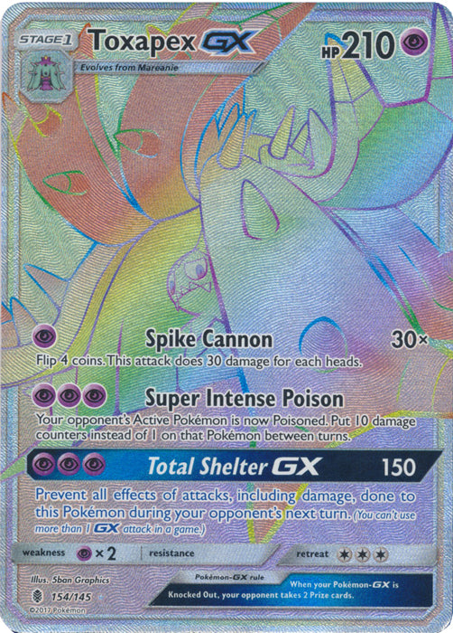 Toxapex GX (Secret) - 154/145 - Secret Rare