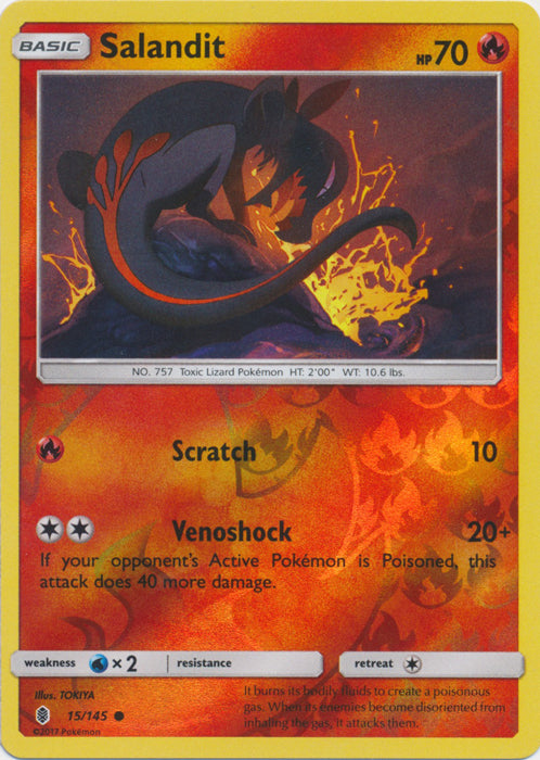 Salandit - 15/145 - Common - Reverse Holofoil