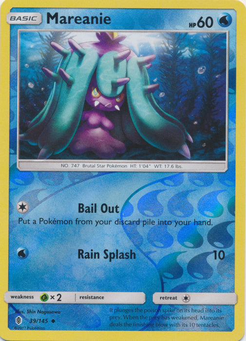 Mareanie - 39/145 - Uncommon - Reverse Holofoil