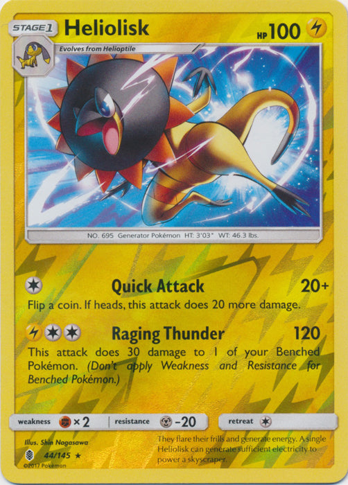 Heliolisk - 44/145 - Rare - Reverse Holofoil