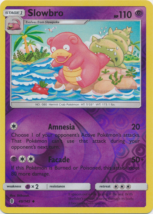 Slowbro - 49/145 - Uncommon - Reverse Holofoil