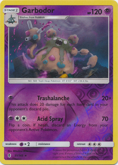 Garbodor - 51/145 - Rare - Reverse Holofoil