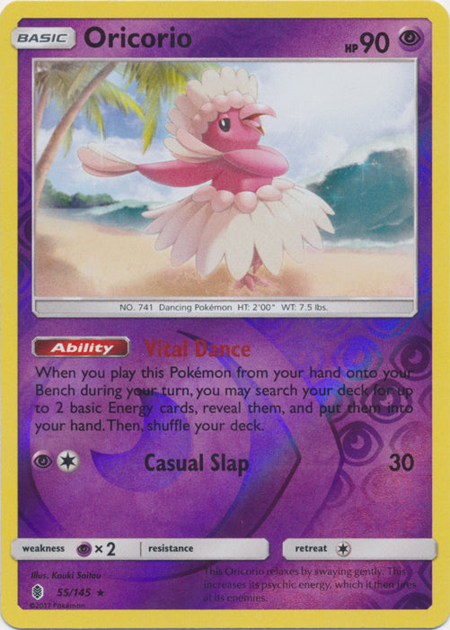 Oricorio - 55/145 - Rare - Reverse Holofoil