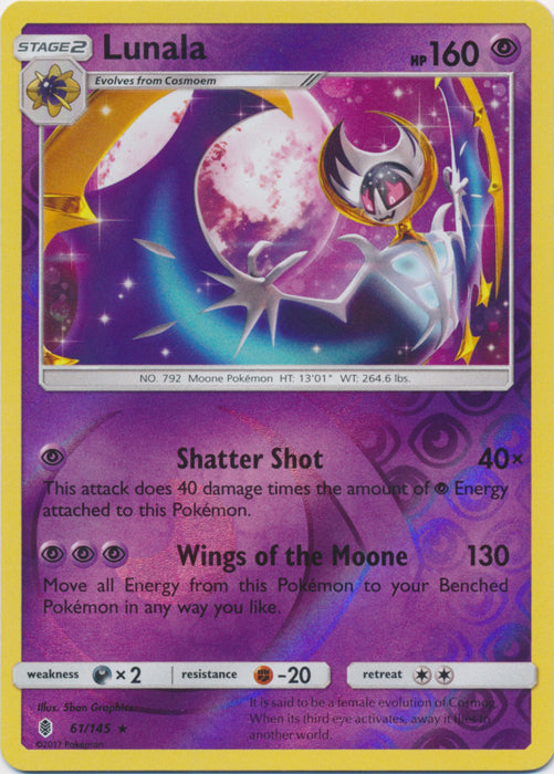 Lunala - 61/145 - Rare - Reverse Holofoil