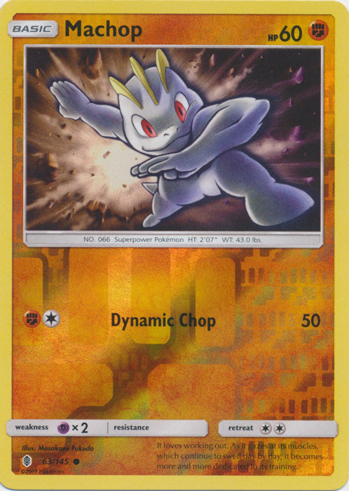 Machop - 63/145 - Common - Reverse Holofoil