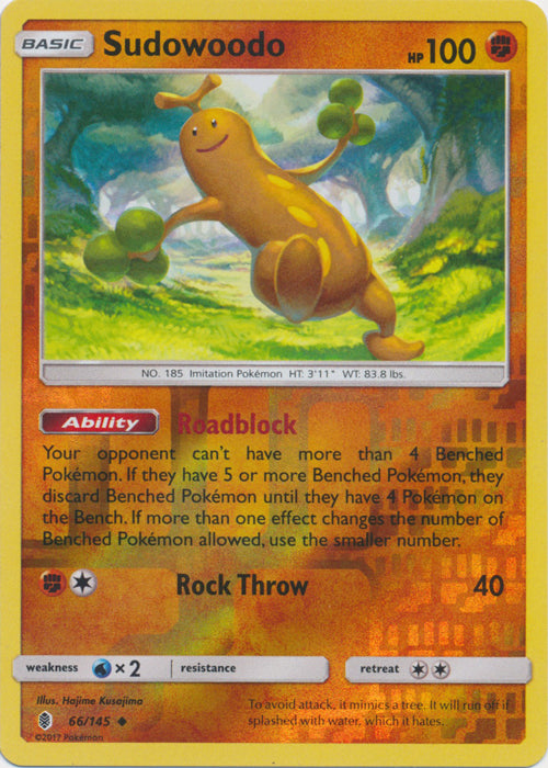 Sudowoodo - 66/145 - Uncommon - Reverse Holofoil