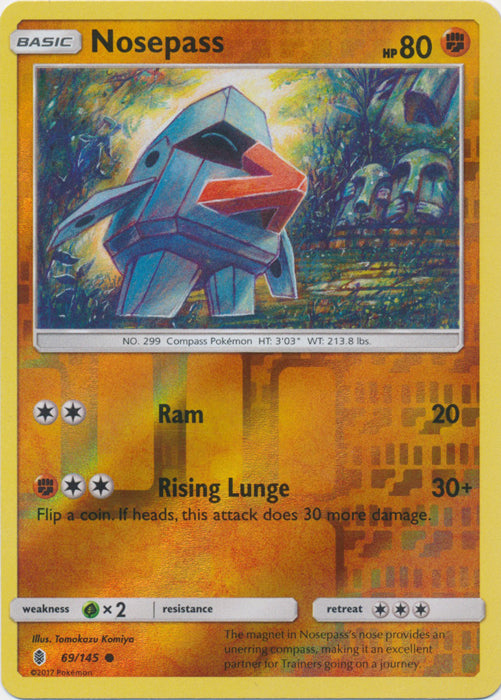 Nosepass - 69/145 - Common - Reverse Holofoil