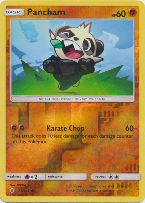 Pancham - 72/145 - Common - Reverse Holofoil