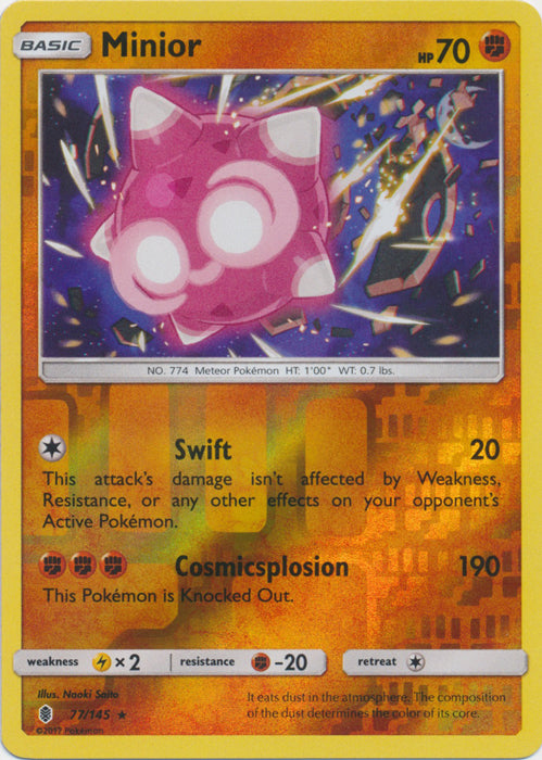 Minior - 77/145 - Holo Rare - Reverse Holofoil