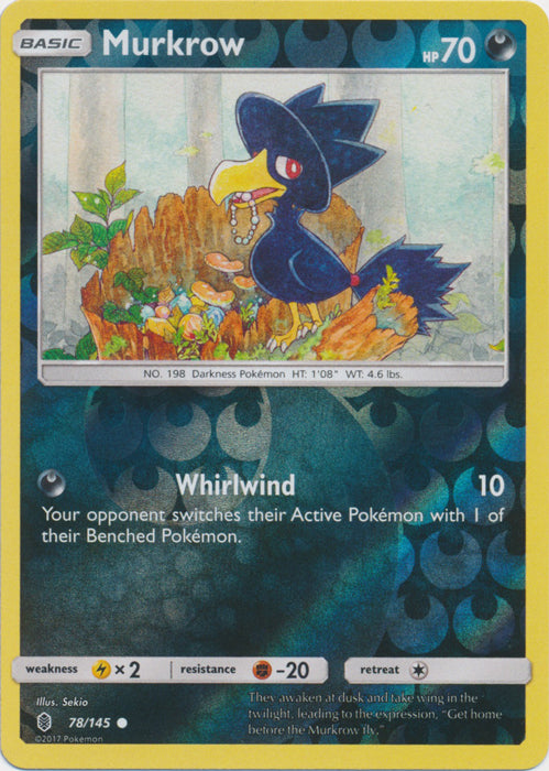 Murkrow - 78/145 - Common - Reverse Holofoil