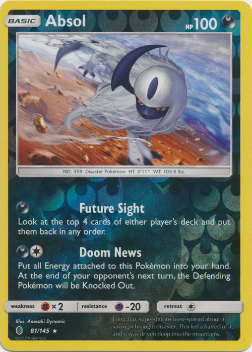 Absol - 81/145 - Holo Rare - Reverse Holofoil