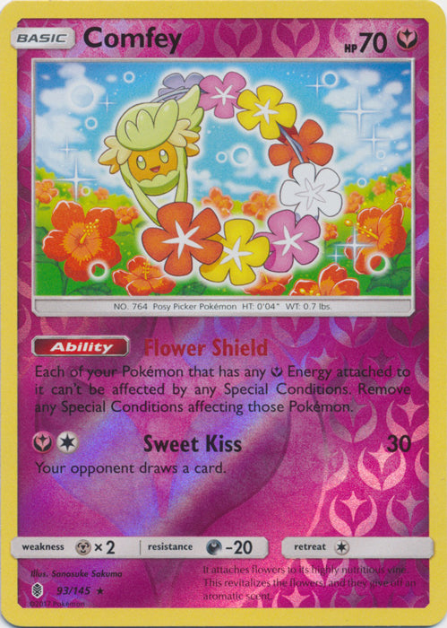 Comfey - 93/145 - Holo Rare - Reverse Holofoil