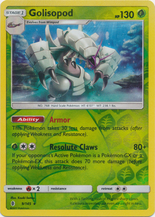 Golisopod - 9/145 - Holo Rare - Reverse Holofoil