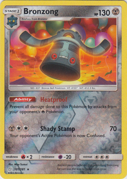 Bronzong - 101/181 - Rare - Reverse Holofoil