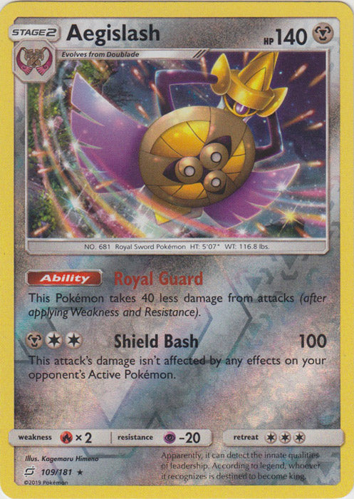 Aegislash - 109/181 - Holo Rare - Reverse Holofoil