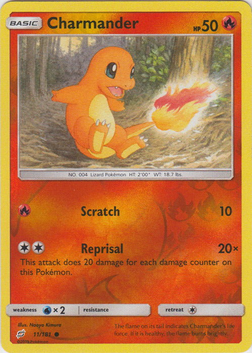 Charmander - 11/181 - Common - Reverse Holofoil