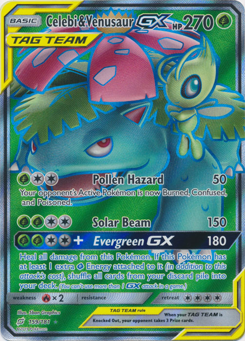 Celebi & Venusaur GX (Full Art) - 159/181 - Ultra Rare