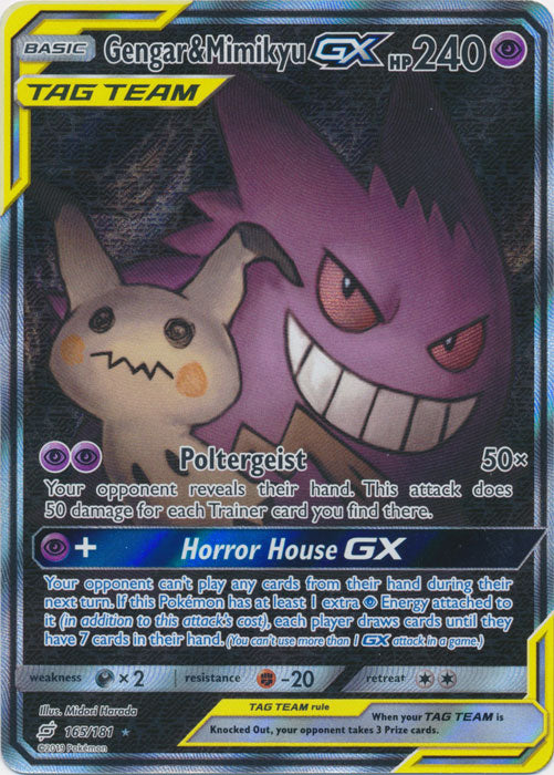 Gengar & Mimikyu GX (Alternate Full Art) - 165/181 - Ultra Rare