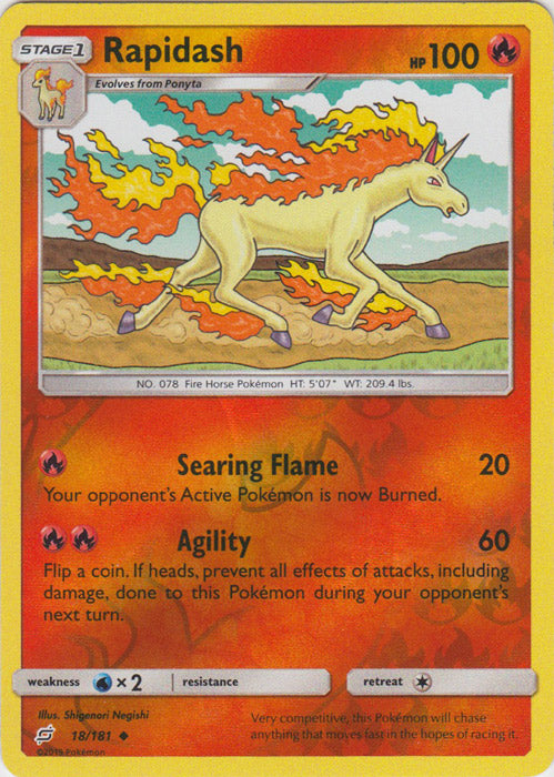 Rapidash - 18/181 - Uncommon - Reverse Holofoil
