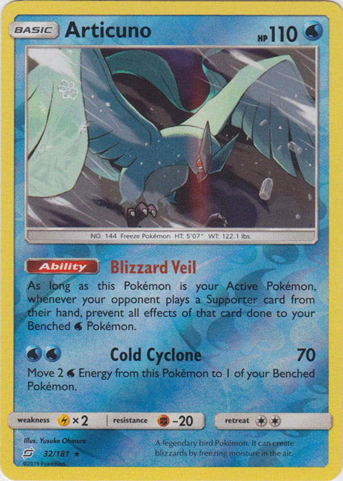 Articuno - 32/181 - Holo Rare - Reverse Holofoil